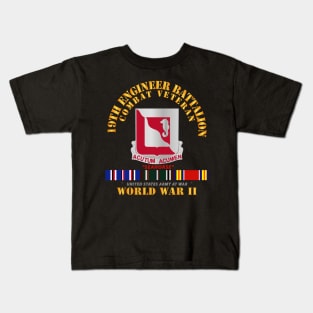 19th Engineer Battalion - WWII w EU SVC Kids T-Shirt